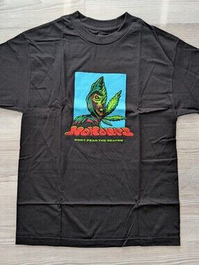 NOHOURS Reaper Graphic Tee Medium Black Skeleton Streetwear T-Shirt New